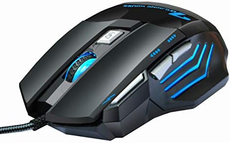ZUOYA Professional Gaming Mouse Wired, 4 DPI podesiva, LED pozadinsko osvjetljenje, USB optički miševi za