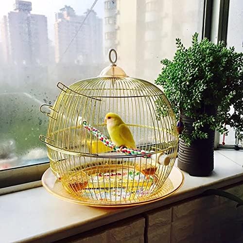 Kavezi za ptice za papagalice, metalni kavali kavez paparski kavez viseći kavez za ptice, vintage Zlatni