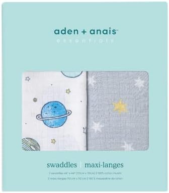 aden + Anais Essentials pokrivač za povijanje, ćebad od muslina za djevojčice & dječaci, povijanje beba,