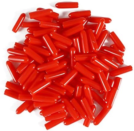 Navoj za zaštitu navoja PVC gumena Okrugla cijev zavrtnja poklopac poklopca ekološki crveni 3.5 mm ID 20kom