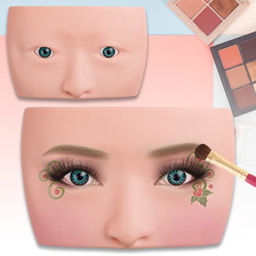 WBCBEC praktična praksa, 3D silikonska šminka Manequin Pluss, lica za praksu šminke za oči, pogodna za profesionalne