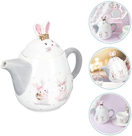 DiDiseaon Uskršnji zečji čajnik cvjetni čajnik čajnik čajnik porcelanski čaj za čaj reljefni lonac za kavu