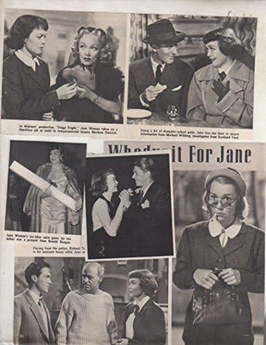 Jane Wyman original clipping magazine photo lot R1151
