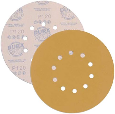 Dura-Gold Premium 9 Brusni diskovi za Suhozid-120 Grit - 10 Rupa uzorak brusni papir diskovi sa kukom &