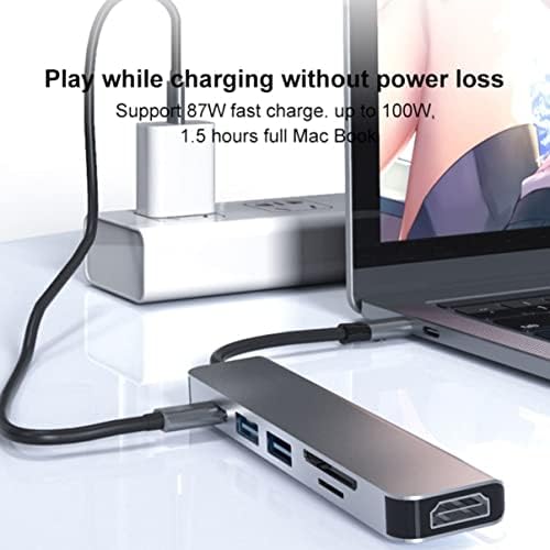 SOLUSTRE 3kom izlaz praktični Flash čitač punjač Tip-C USB razdjelnik kartica aluminijumski ekspander sa