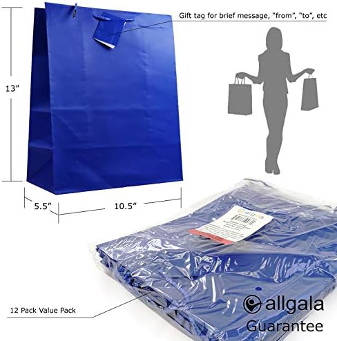 allgala 12pk Value Premium jednobojne papirne poklon torbe