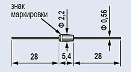 Silikonske diode D818A1 analoge 1N764-3, IS334 SSSR 50 kom