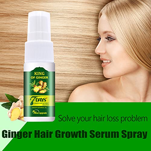 Sprej za Serum za rast kose od đumbira, Formula biljke đumbira zaustavlja gubitak kose tretmani za ponovni rast kose, postaje gušća, duža kosa, ubrzava rast kose za muškarca i ženu