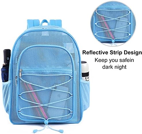 COVAX mrežasti ruksak za teške uslove rada, prozirni mrežasti ruksak za koledž, Poluprozirna mrežasta torba