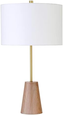 Henn & Hart 25.5 Mramorna stolna lampa s tkaninom hladovima u zacrnjenom broncu, lampu, stolna svjetiljka