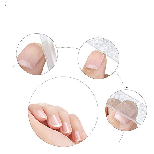3pcs nano staklene datoteke za nokte za nokte Crystal Nail Shiner Buffer Mini Fingernail Poliranje trake