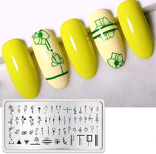 Ploče za utikač za nokte Jednostavna lista slika Spring tema Nail Art šablona za nokte DIY Alati Prirodni