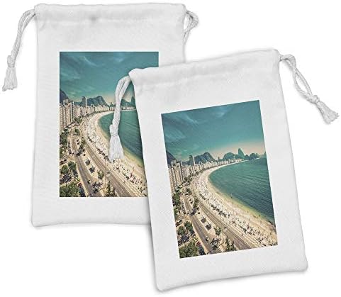 AMBESONNE VINTAGE PLAŽA Tkanina od 2, Plaža Copacabana Plaža Ipanema Šećerna krušna kružna planina u Riju