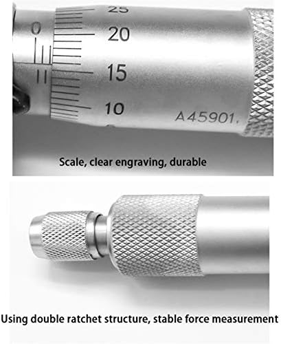 Gooffy mikrometar 25-50mm / 0,01 mm mikrometar mikrometar od 0,01 mm mikrometar spiralni mikrometar izdržljiv
