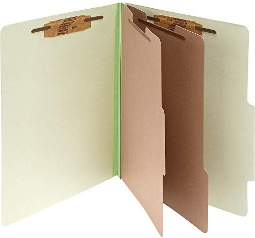 ACCO 16046 Presboard 25-Pt klasifikacijski folderi, pravni, 6-odjeljak, list zeleno, 10 / kutija