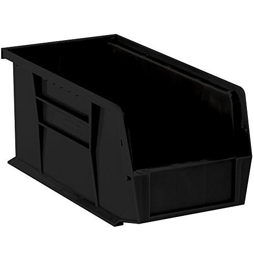 Plastic Stack & Hang bin kutije, 14 3/4 x 8 1/4 x 7, crn, 12/slučaj