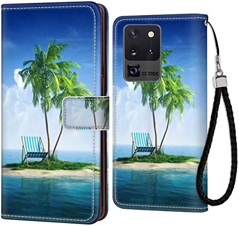 Torbica za novčanik za Samsung Galaxy S20 Ultra Case My Private Island sa postoljem za gledanje, traka za kartice sa magnetnom kopčom