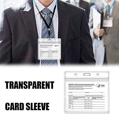Zaštita kartice, zaštita kartice 4 X 3 inča držač kartica za zdravstveni rekord prozirna Vinilna Plastična navlaka sa vodootpornim patentnim zatvaračem
