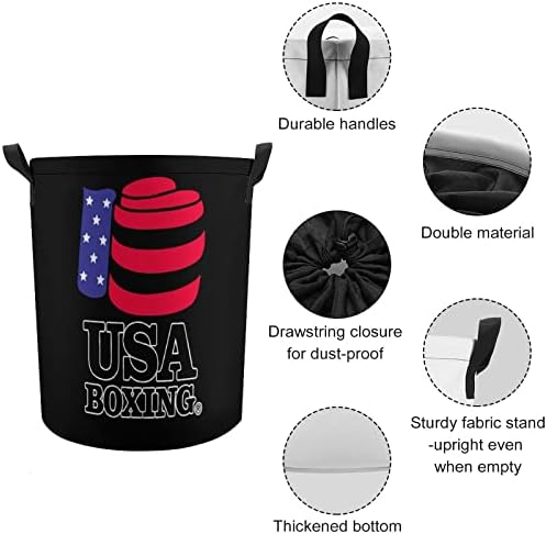 USA bokserske korpe za veš sa ručkama vodootporni sklopivi vezice okrugla Odjeća ometa Organizator za odlaganje
