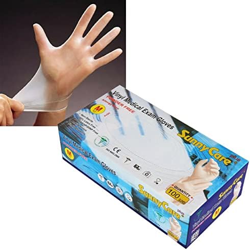 100 kom/kutija #7602 Sunnycare jednokratne vinilne rukavice za medicinski pregled veličina: srednje