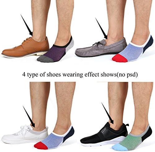 Mottee& Zconia No Show čarapa niski rez gležanj kratke čarape za muškarce / žene osnovne Casual anti-skid