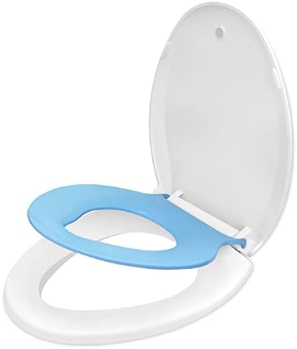 Toaletno sjedalo s ugrađenim u loš trening sjedala / WC sjedala s poklopcem, izdržljiva plastika, zamjenska toaletna sjedala - dugo plava