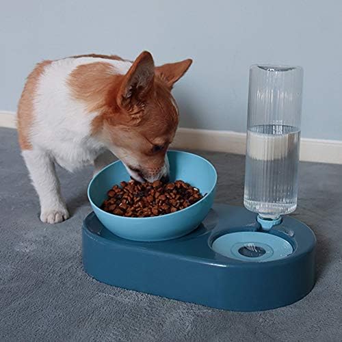 Podignute zdjelice za mačku sa automatskim bocama za vodu, posude za mačke uzdignute 0 ° -15 ° Podesive nagnute mačke hrane za hranu Postavite kućne ljubimce hranite posuđe za unutrašnje mačke štenad i psi