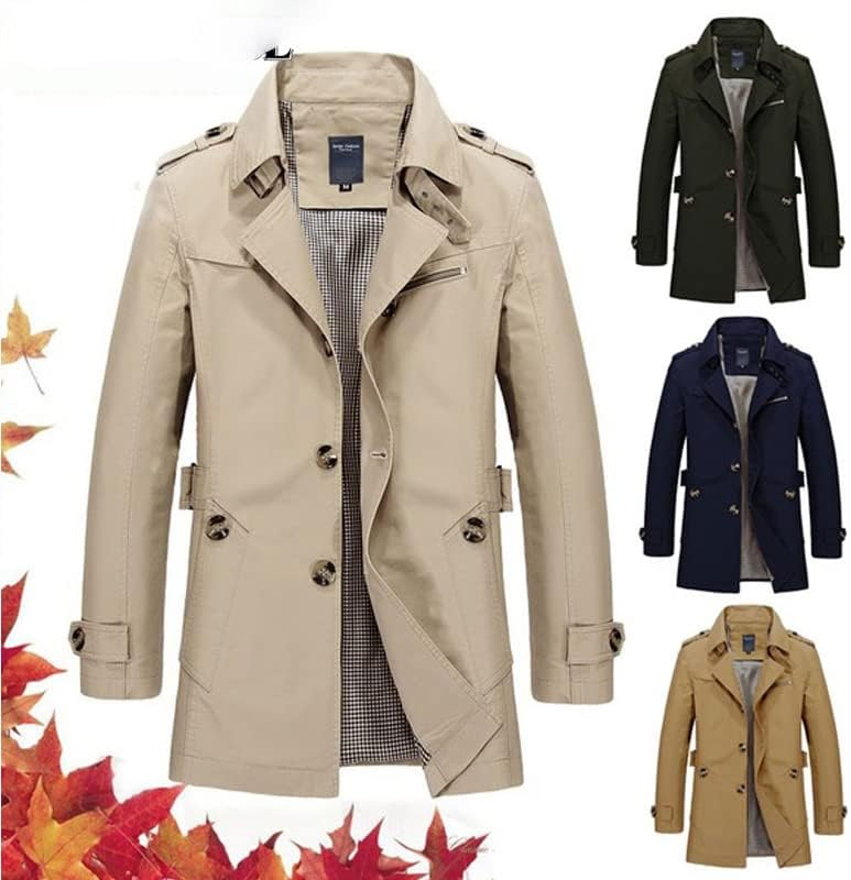 Muške poslovne vjetrenike duge jakne čisti pamučni rovovi kaputi casual proljeće jesen zimske odijelo ulična odjeća Blazers