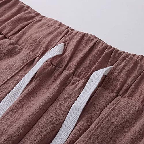 Čvrsta boja Bermuda kratke hlače Žene duljine koljena Ljetna casual dresova kratke hlače s dubokim džepovima