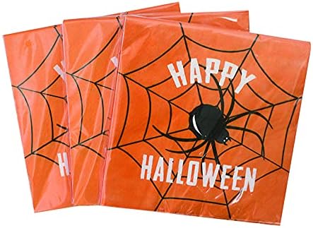 Happy Halloween salvete za zabavu - narandžaste crne paukove papirne salvete za ručak, rasklopljene 13x13 inča, 2-slojne, 60 brojanja