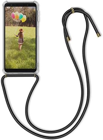 KWMobile Crossbody Case kompatibilan sa Samsung Galaxy A7 futrolom - Clear TPU telefon s kampu za kabel