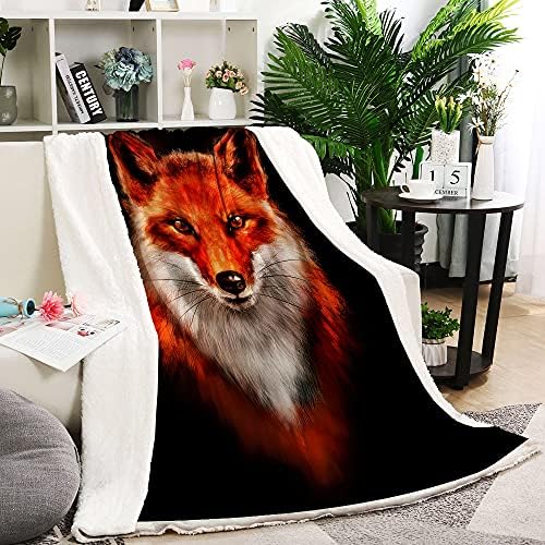Lisica pokrivača dekor meka pliša Sherpa toplo životinjski cvjetovi flišne pokrivače Dnevni boravak Udažno