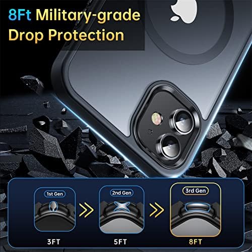CaseQue za iPhone 11 Magsafe futrola, [Vojna zaštita od pada] [Dodir s kožom] Snažna magnetska udarna zaštitna