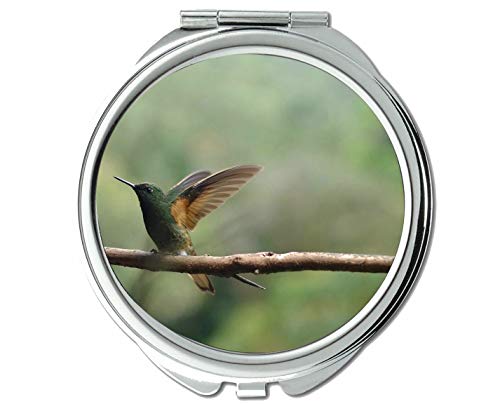 Ogledalo, okruglo ogledalo, priroda životinja ptica Kolibri okruglo ogledalo, 1 X 2x uvećanje