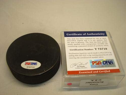 Cory Schneider potpisao tim U. S. A. hokejaški pak sa autogramom PSA / DNK COA 1A-sa autogramom NHL Pakova