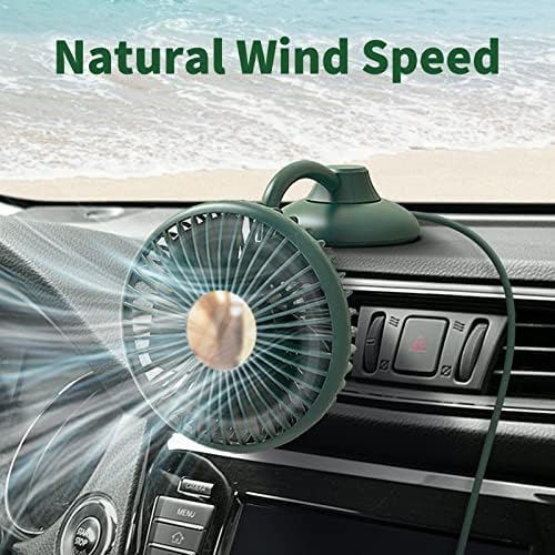 Huiop auto ventilator, prijenosni mini automobil ventilator snažni tihi ventilator 3 brzine postavki 360 ° vrtlog automobila ventilator za automobil, dom, ured, putovanja