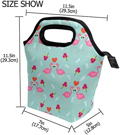 Alaza izolovana torba za ručak Freezable Lunch Box za djecu žene djevojčice dječaci i muškarci, Flamingo