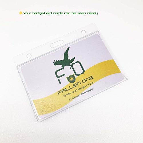 Fallen jedan horizontalni ID držač značke tvrda plastična torbica za kartice sa utorom za palac, Mat, 2 Pakovanje