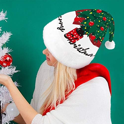 Božić Santa šešir, snijeg božićno drvo ukras Božić Holiday šešir za odrasle, Unisex Comfort Božić kape za