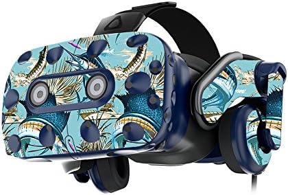 Monyykins kože kompatibilan sa HTC Vive Pro VR slušalicama - otok Riba | Zaštitni, izdržljivi i jedinstveni poklopac zamotavanja vinilnog dekala | Jednostavan za prijavu, uklanjanje i promjena stilova | Napravljeno u sad
