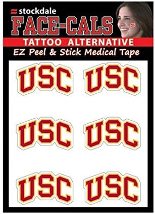 WinCraft NCAA USC Trojans Face Tattoos, Team Boje, Jedna veličina
