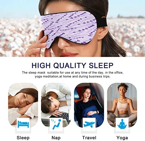 Ljubičasta maska ​​za spavanje lavande za žene Muškarci Mekana i udobna maska ​​za oči Svjetlo za blokiranje