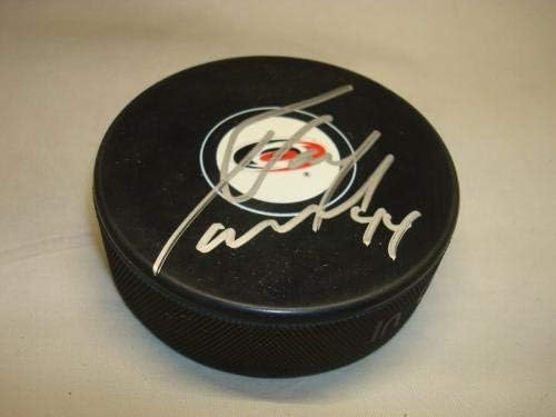 Jay Harrison potpisao Carolina Hurricanes Hockey Puck Autographed 1B-Autographed NHL Paks