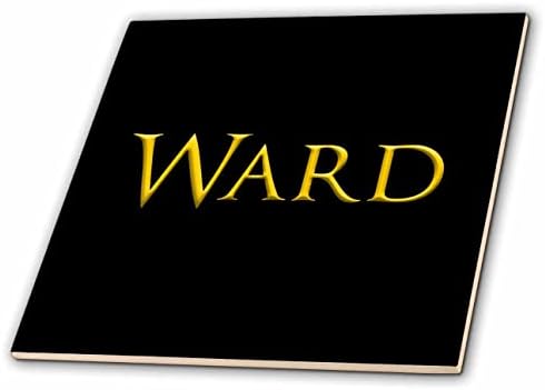 3drose Ward popularno ime za dječake u Americi. Žuta na crnoj amajliji-pločicama