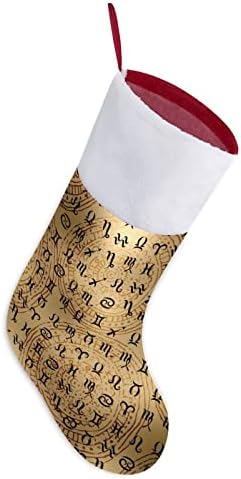Vintage zodijak personalizirani božićni čarapa Početna Xmas Tree Kamin Viseći ukrasi