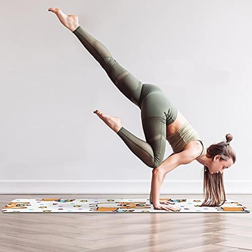 Prostirka za jogu Cute Unicorn Corgi ekološka podloga za neklizajuće fitnes vježbe za Pilates i vježbe na podu
