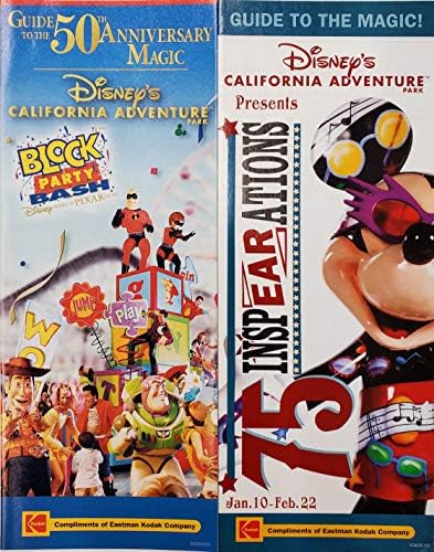Disneyland Park Set od 8 turističkih vodiča sa Kalifornijskom avanturom Buena Vista Street Cars Land Condor