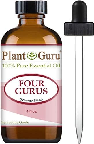 Četiri gurunska esencijalna uljana ulja 4 oz Bulk čista prirodna terapijska razreda pomiješana sa klinkom,