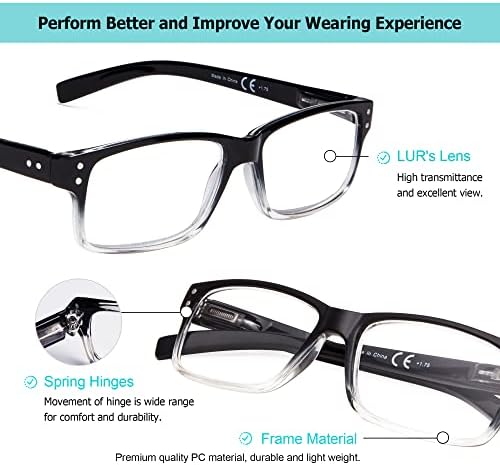 LUR 6 pakovanja klasičnih naočala za čitanje + 3 pakovanja metalnih naočala za čitanje