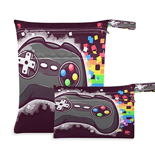 Kigai Gamepad plaža modna suha torba 2 pakovanje - tkanine pelene - vodootporni peleni za višekratnu upotrebu